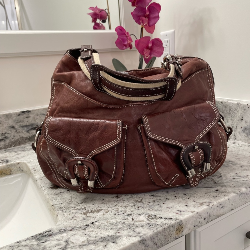 Francesco Biasia leather shoulder bag